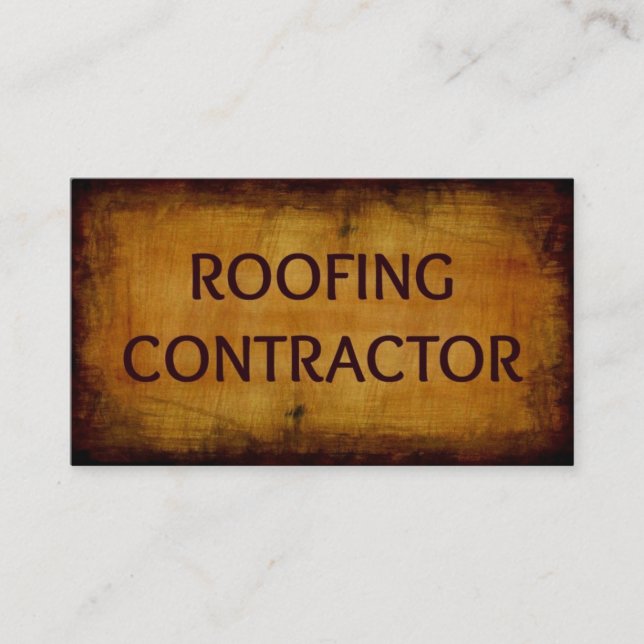 Roofing Contractor Business Card (Front)