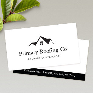Roofing Contractor House Repair Real Estate Business Card