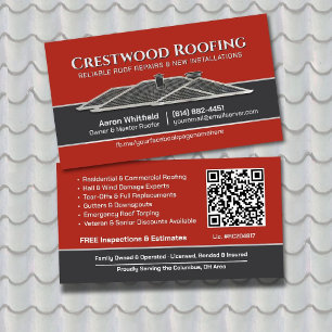 Roofing Contractor - Roofer Business Card