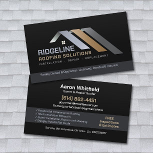 Roofing Contractor - Roofer Services Business Card