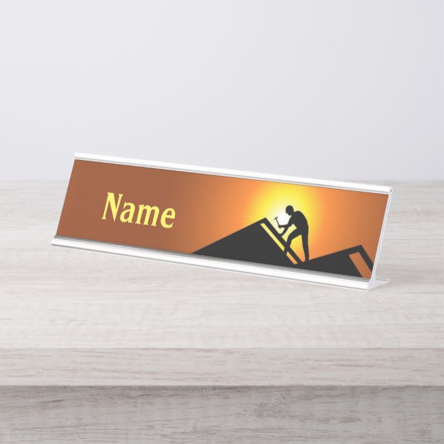 Roofing Desk Name Plate (Front)