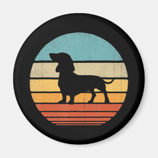 Roofing dog Silhouette 60s 70s Gifts Dog Lover Magnet