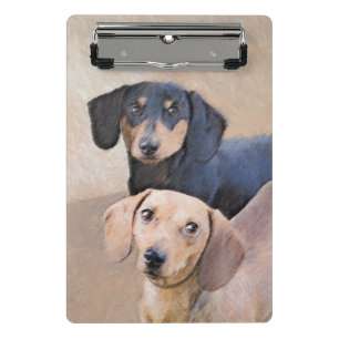 Roofing dog (Smooth) Painting - Original Dog Art Mini Clipboard
