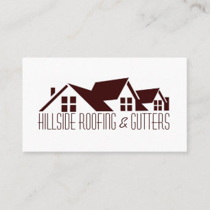 Roofing & Gutters Construction Business Card