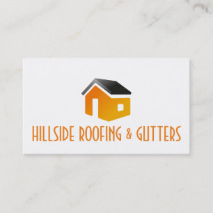 Roofing Gutters Windows Construction Business Card