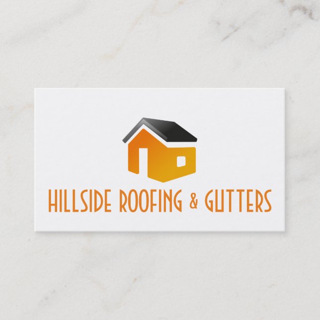Roofing Gutters Windows Construction Business Card (Front)