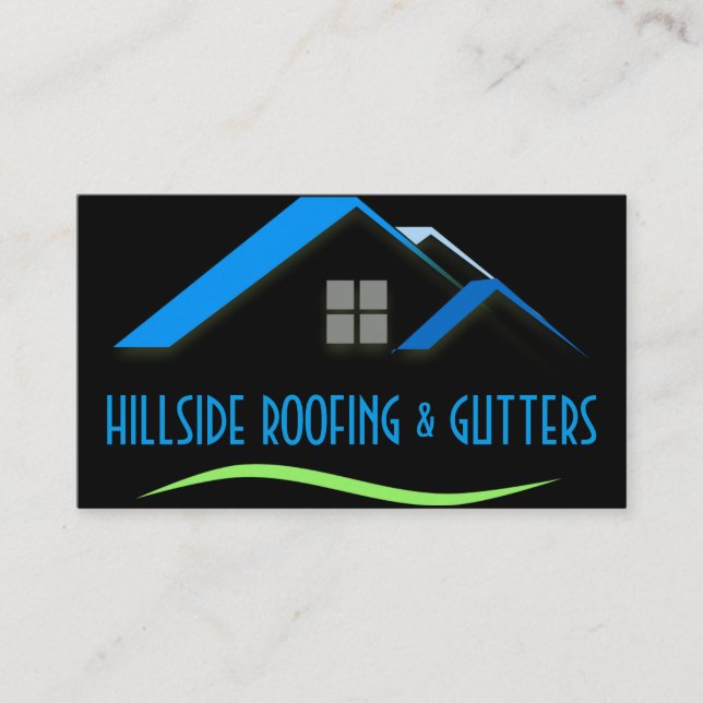 Roofing Gutters Windows Construction Business Card (Front)