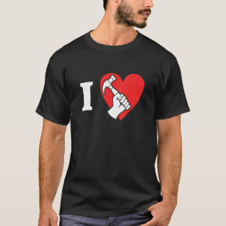 Roofing Love Roof Blankets Heart I Love Roofing 1 T-Shirt