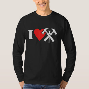Roofing Love Roof Blankets Heart I Love Roofing 3 T-Shirt