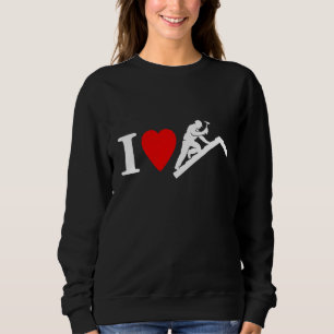 Roofing Love Roof Blankets Heart I Love Roofing Sweatshirt