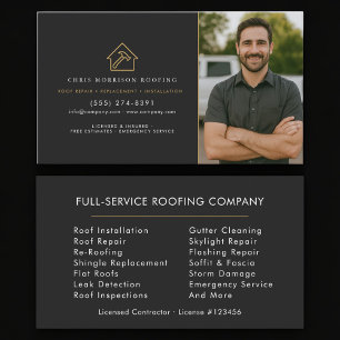 Roofing Photo Business Card
