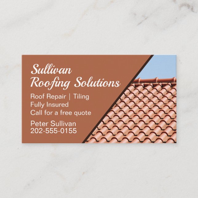 Roofing Roof Tile Repair Business Card (Front)