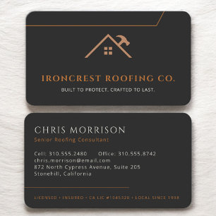Roofing Roofer Construction Business Card