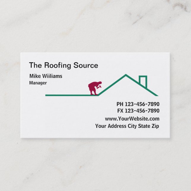 Roofing Service Business Cards (Front)