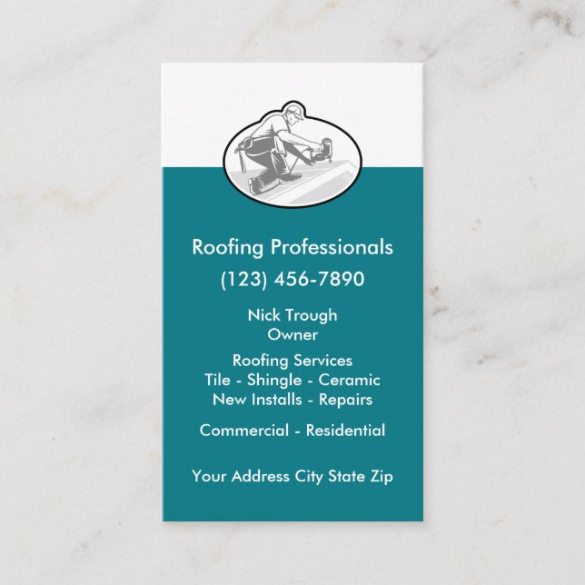 Roofing Services Business Card (Front)