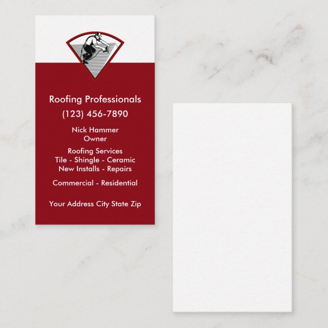 Roofing Services Business Card (Front/Back)