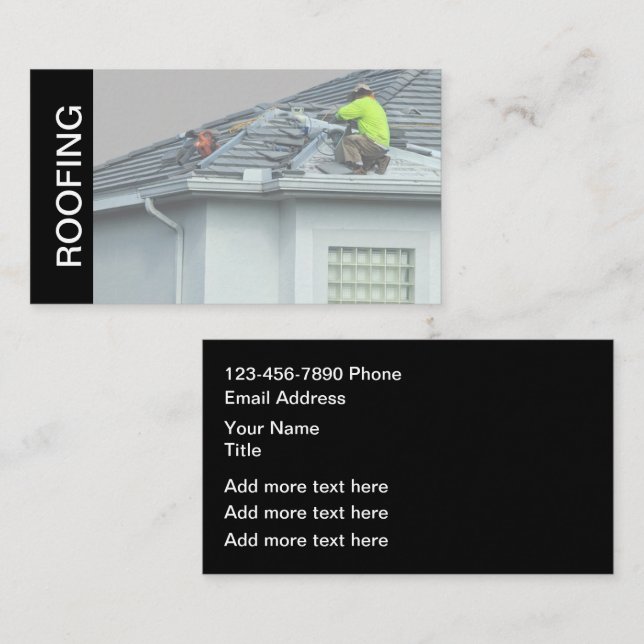 Roofing Services Modern Business Cards (Front/Back)