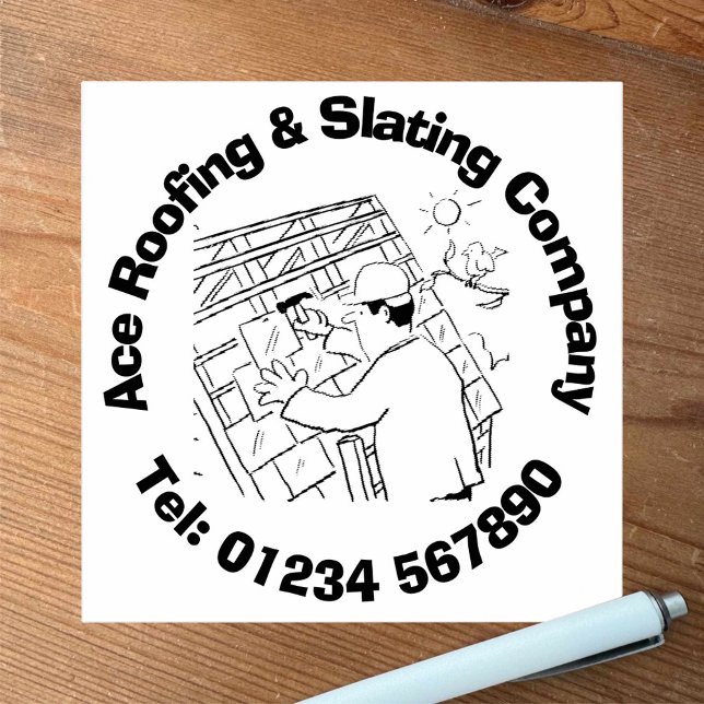 Roofing & Slating Business. Roofer Rubber Stamp (Creator Uploaded)