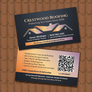 Roofing Solutions Contractor Services Business Card
