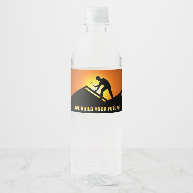 Roofing Water Bottle Label (Front)