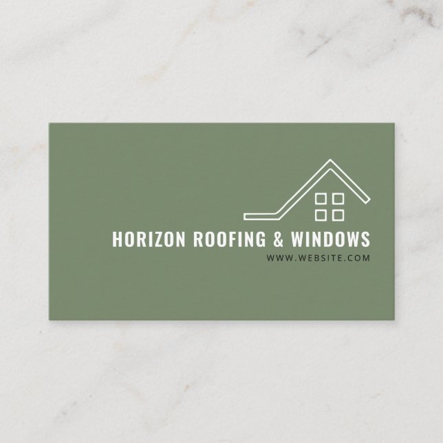 Roofing & Windows Company business card (Front)