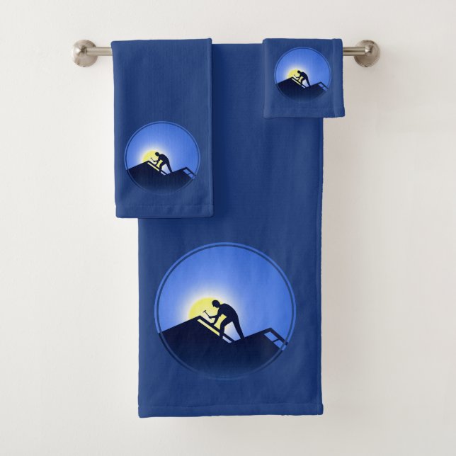 Roofing Worker Bath Towel Set (Insitu)
