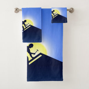 Roofing Worker Bath Towel Set