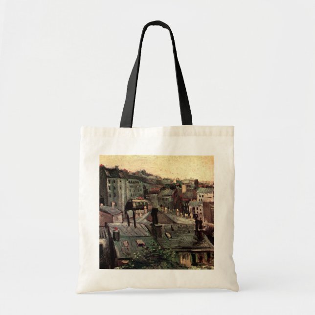 Roofs and Backs of Houses by Vincent van Gogh Tote Bag (Front)
