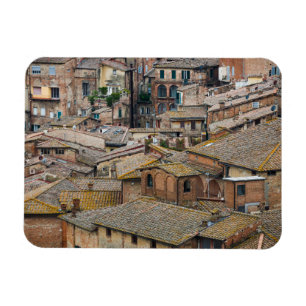 Roofs in Siena rectangular photo magnet
