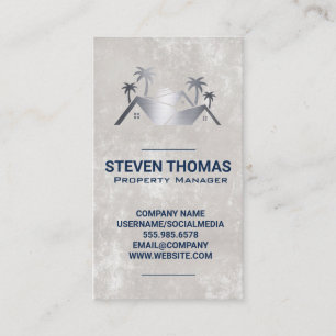 Rooftop and Trees   Real Estate Business Card