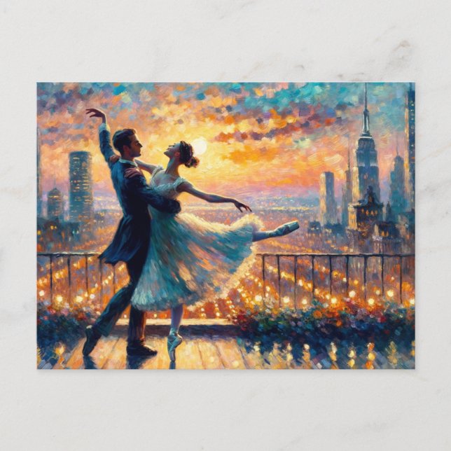 Rooftop Dance Postcard (Front)