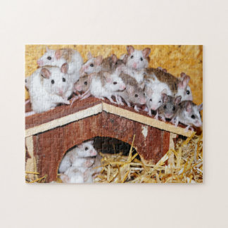 Rooftop Mice Jigsaw Puzzle