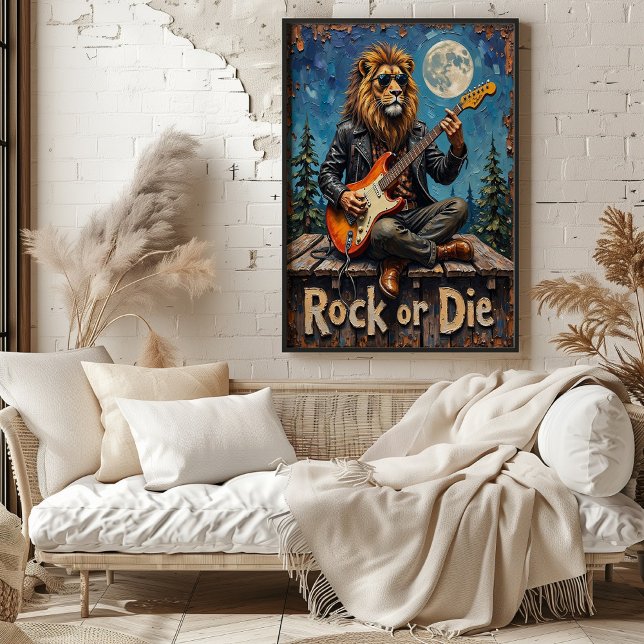 Rooftop Rock: Lion's Midnight Blues Poster (Creator Uploaded)