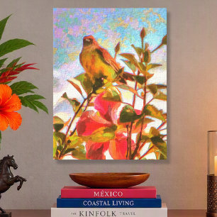 Rooftop Social Visitor 2338 Art Canvas Print