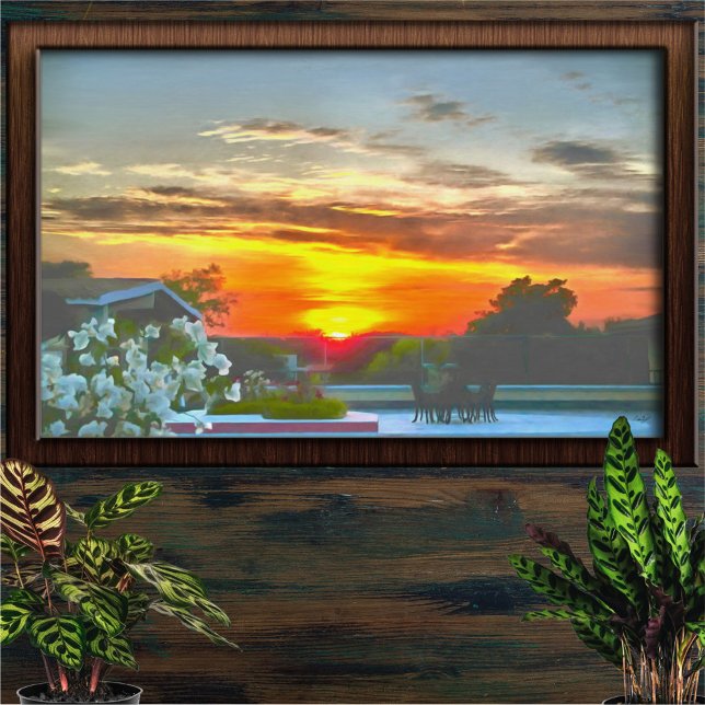 Rooftop Sunset 2295 Art Print (Creator Uploaded)