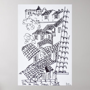 Rooftops of Marseille, France Poster