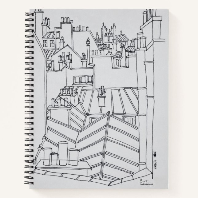 Rooftops of Paris, France Notebook (Front)