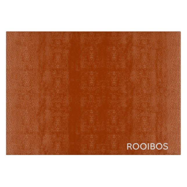 Rooibos red brown color name cutting board (Front)