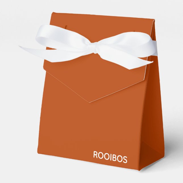 Rooibos red brown color name favour box (Front Side)