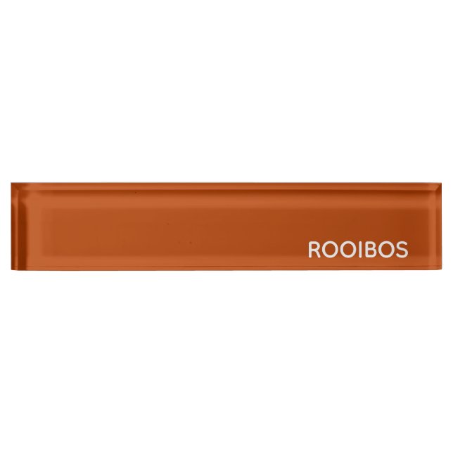 Rooibos red brown color name nameplate (Front)