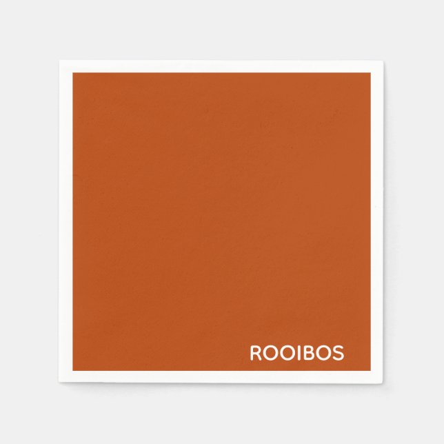 Rooibos red brown color name napkin (Front)