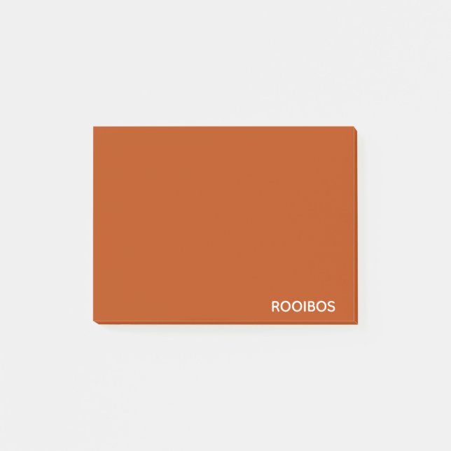 Rooibos red brown color name post-it notes (Front)
