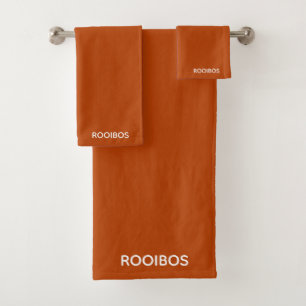 Rooibos red brown colour name bath towel set
