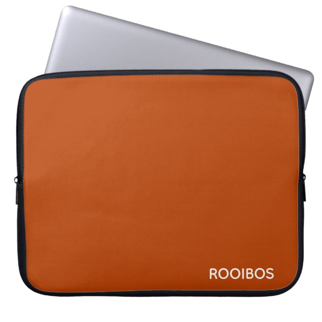 Rooibos red brown colour name laptop sleeve (Front)