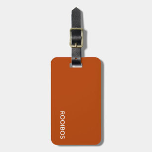 Rooibos red brown colour name luggage tag