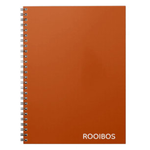 Rooibos red brown colour name notebook