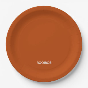 Rooibos red brown colour name paper plate