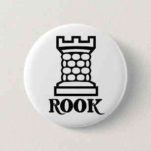 Rook / Castle 6 Cm Round Badge