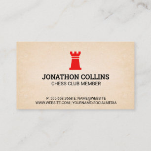 Rook Logo   Chess Club Business Card