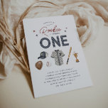 Rookie 1st Birthday - One Invitation<br><div class="desc">Celebrate your little one's Baseball themed 1st Birthday with this design featuring 'Our little rookie is turning one' typography and detailed watercolour elements around it.</div>